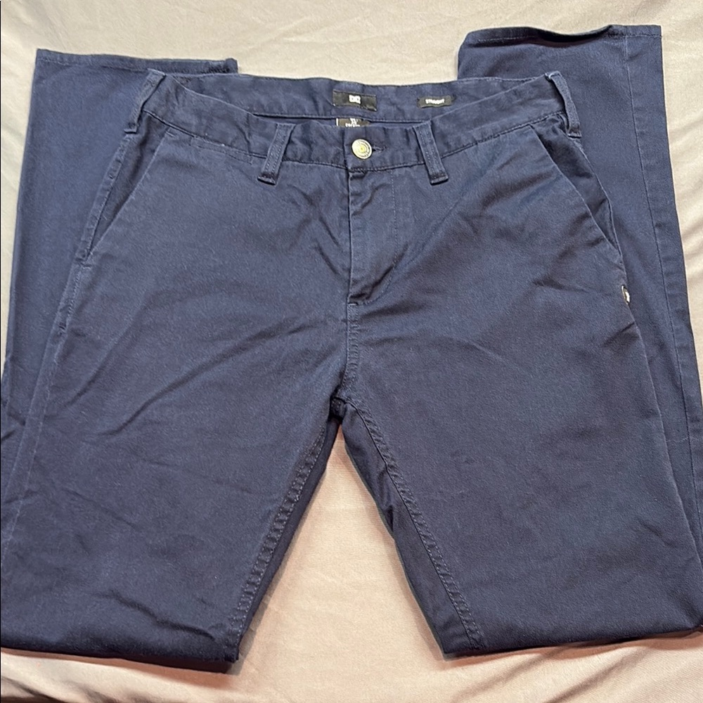 DC Shoes Men's Straight Leg Chino Pants Navy Blue Size 28 Skateboarding Apparel